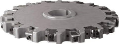 Seco - Arbor Hole Connection, 1.26" Cutting Width, 4.413" Depth of Cut, 12" Cutter Diam, 2" Hole Diam, 9 Tooth Indexable Slotting Cutter - 335.25 Toolholder, XNHQ, LNHQ Insert, Right Hand Cutting Direction - Americas Industrial Supply