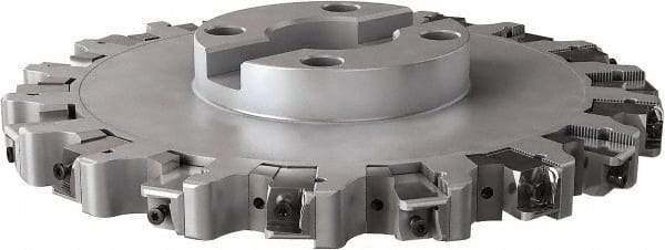 Seco - Shell Mount Connection, 1.26" Cutting Width, 3.402" Depth of Cut, 12" Cutter Diam, 2-1/2" Hole Diam, 9 Tooth Indexable Slotting Cutter - R335.25 Toolholder, XNHQ, LNHQ Insert, Right Hand Cutting Direction - Americas Industrial Supply