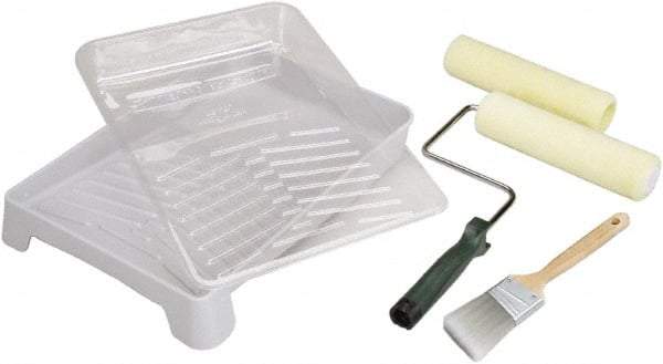 Ability One - Trim Paint Roller Kit - Includes Paint Tray, Roller Cover & Frame - Americas Industrial Supply