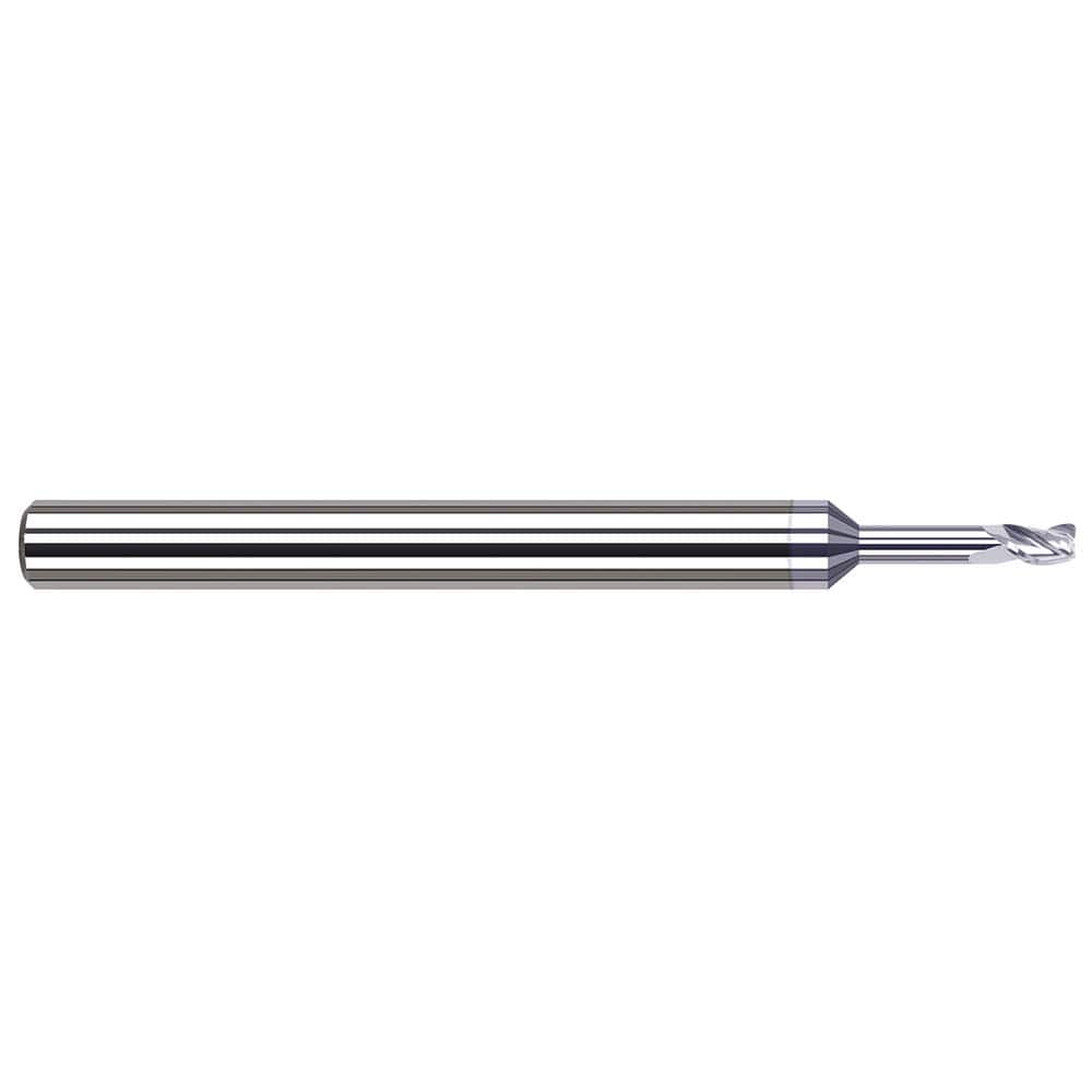 Harvey Tool - Corner Radius & Corner Chamfer End Mills; Mill Diameter (Decimal Inch): 0.0250 ; End Type: Corner Radius ; Corner Radius (Decimal Inch): 0.0020 ; Number of Flutes: 3 ; Material: Solid Carbide ; Finish/Coating: TiB2 - Exact Industrial Supply