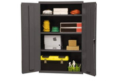 Durham - 3 Shelf Locking Storage Cabinet - Steel, 36" Wide x 18" Deep x 60" High, Gray - Americas Industrial Supply