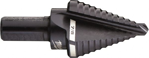 Milwaukee Tool - 1 Hole Size, 7/8" Hole Diam High Speed Steel Step Drill Bit - Americas Industrial Supply