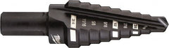 Milwaukee Tool - 9 Hole Sizes, 1/4 to 3/4" Hole Diam High Speed Steel Step Drill Bit - Americas Industrial Supply