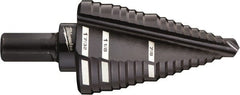Milwaukee Tool - 13 Hole Sizes, 7/8 to 1-7/32" Hole Diam High Speed Steel Step Drill Bit - Americas Industrial Supply