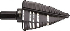 Milwaukee Tool - 5 Hole Sizes, 7/8 to 1-3/8" Hole Diam High Speed Steel Step Drill Bit - Americas Industrial Supply