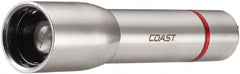 Coast Cutlery - White LED Bulb, 725 Lumens, Industrial/Tactical Flashlight - Silver Stainless Steel Body, 3 AAA Batteries Included - Americas Industrial Supply
