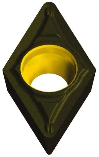 Hertel - DCMT21.51 H2U Grade HC305T Carbide Turning Insert - Al2O3 Finish, 55° Diamond, 1/4" Inscr Circle, 3/32" Thick, 1/64" Corner Radius - Americas Industrial Supply