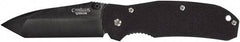 Clauss - 3" Blade, Tanto Point Folding Knife - G-10, 1 Blade, 1 Edge - Americas Industrial Supply