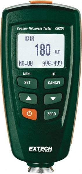 Extech - 19.69 to 49.21 mil Coating Thickness Gage - For Use with Ferrous/Nonferrous Bases - Americas Industrial Supply
