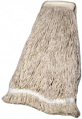 Ability One - 1-1/4" Medium Blended Fiber Cut End Mop Head - 2 Ply, Clamp Jaw Connection - Americas Industrial Supply