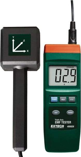 Extech - 30 to 300 Hz, LCD Display, EMF and ELF Meter - 9V Power Supply - Americas Industrial Supply