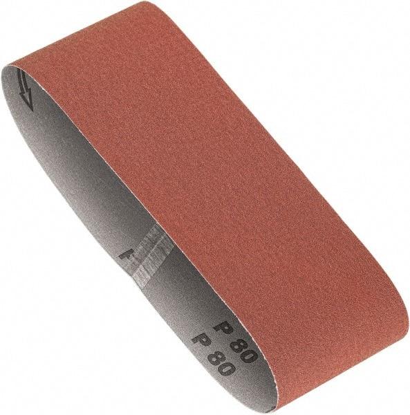 Porter-Cable - 4" Wide x 24" OAL, 80 Grit, Zirconia Alumina Abrasive Belt - Zirconia Alumina, Medium, Coated, X Weighted Cloth Backing, Dry - Americas Industrial Supply