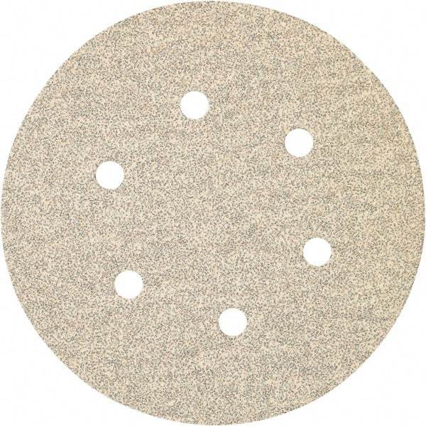 Porter-Cable - 6" Diam, 120 Grit Zirconia Alumina Adhesive PSA Disc - Fine Grade, Tan, C Weighted Backing, Flexible, 13,000 Max RPM - Americas Industrial Supply