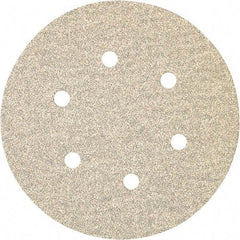 Porter-Cable - 6" Diam, 120 Grit Zirconia Alumina Adhesive PSA Disc - Fine Grade, Tan, C Weighted Backing, Flexible, 13,000 Max RPM - Americas Industrial Supply