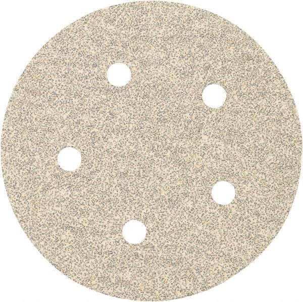 Porter-Cable - 5" Diam, 100 Grit Zirconia Alumina Adhesive PSA Disc - Fine Grade, Tan, C Weighted Backing, Flexible, 13,000 Max RPM - Americas Industrial Supply