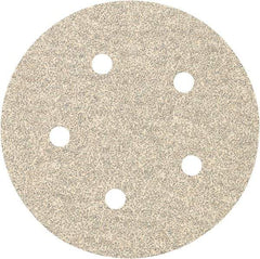 Porter-Cable - 5" Diam, 100 Grit Zirconia Alumina Adhesive PSA Disc - Fine Grade, Tan, C Weighted Backing, Flexible, 13,000 Max RPM - Americas Industrial Supply