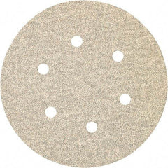 Porter-Cable - 6" Diam, 80 Grit Zirconia Alumina Adhesive PSA Disc - Medium Grade, Tan, C Weighted Backing, Flexible, 13,000 Max RPM - Americas Industrial Supply