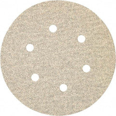 Porter-Cable - 6" Diam, 40 Grit Zirconia Alumina Adhesive PSA Disc - Coarse Grade, Tan, C Weighted Backing, Flexible, 13,000 Max RPM - Americas Industrial Supply
