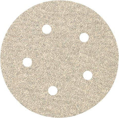 Porter-Cable - 5" Diam, 40 Grit Zirconia Alumina Adhesive PSA Disc - Coarse Grade, Tan, C Weighted Backing, Flexible, 13,000 Max RPM - Americas Industrial Supply