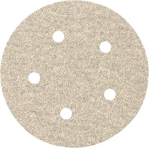 Porter-Cable - 5" Diam, 120 Grit Zirconia Alumina Adhesive PSA Disc - Fine Grade, Tan, C Weighted Backing, Flexible, 13,000 Max RPM - Americas Industrial Supply
