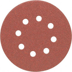 Porter-Cable - 5" Diam, 180 Grit Zirconia Alumina Adhesive PSA Disc - Very Fine Grade, Tan, C Weighted Backing, Flexible, 13,000 Max RPM - Americas Industrial Supply