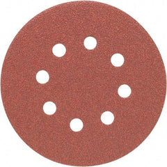 Porter-Cable - 5" Diam, 220 Grit Zirconia Alumina Adhesive PSA Disc - Very Fine Grade, Tan, C Weighted Backing, Flexible, 13,000 Max RPM - Americas Industrial Supply