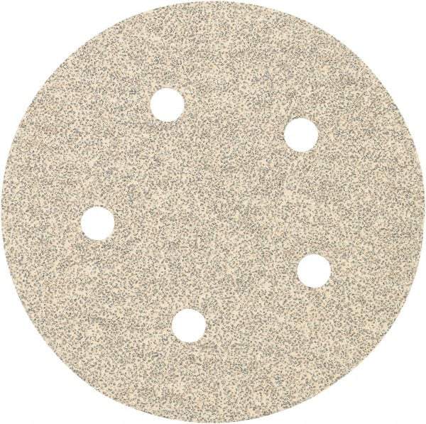 Porter-Cable - 5" Diam, 220 Grit Zirconia Alumina Adhesive PSA Disc - Very Fine Grade, Tan, C Weighted Backing, Flexible, 13,000 Max RPM - Americas Industrial Supply