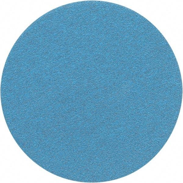 Porter-Cable - 5" Diam, 80 Grit Zirconia Alumina Adhesive PSA Disc - Medium Grade, Tan, C Weighted Backing, Flexible, 13,000 Max RPM - Americas Industrial Supply