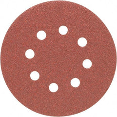 Porter-Cable - 5" Diam, 40 Grit Aluminum Oxide Adhesive PSA Disc - Coarse Grade, Tan, C Weighted Backing, Flexible, 13,000 Max RPM - Americas Industrial Supply