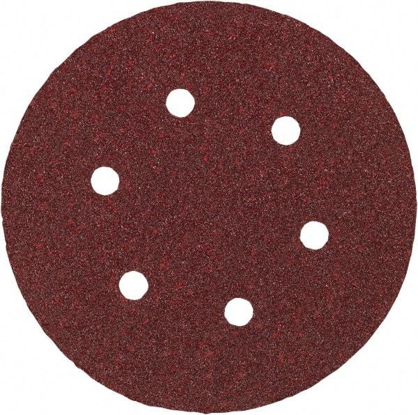 Porter-Cable - 6" Diam, 100 Grit Aluminum Oxide Adhesive PSA Disc - Fine Grade, Tan, C Weighted Backing, Flexible, 13,000 Max RPM - Americas Industrial Supply