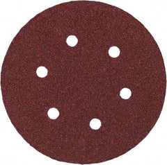 Porter-Cable - 6" Diam, 120 Grit Aluminum Oxide Adhesive PSA Disc - Fine Grade, Tan, C Weighted Backing, Flexible, 13,000 Max RPM - Americas Industrial Supply