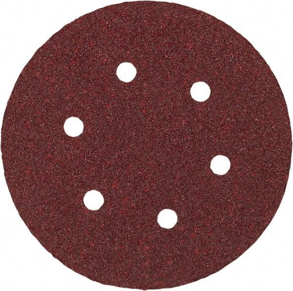 Porter-Cable - 6" Diam, 220 Grit Aluminum Oxide Adhesive PSA Disc - Very Fine Grade, Tan, C Weighted Backing, Flexible, 13,000 Max RPM - Americas Industrial Supply