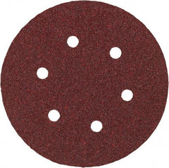 Porter-Cable - 6" Diam, 40 Grit Aluminum Oxide Adhesive PSA Disc - Coarse Grade, Tan, C Weighted Backing, Flexible, 13,000 Max RPM - Americas Industrial Supply