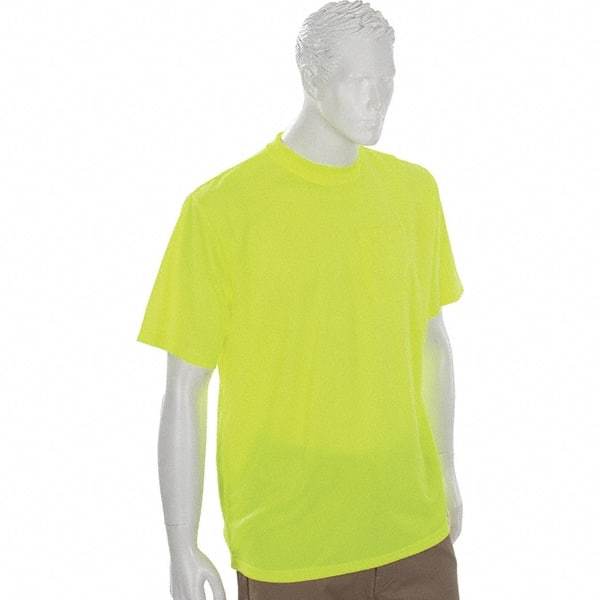 Ergodyne - Size 4XL, Lime, High Visibility, Short Sleeve T-Pocket, - 1 Pocket, Polyester - Americas Industrial Supply