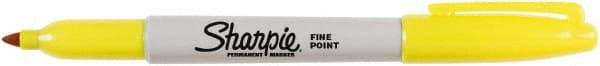 Sharpie - Yellow Permanent Marker - Fine Tip, AP Nontoxic Ink - Americas Industrial Supply