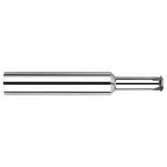 Single Profile Thread Mill: 7/16-14 to 7/16-32, 14 to 32 TPI, Internal & External, 4 Flutes, Solid Carbide 0.34″ Cut Dia, 3/8″ Shank Dia, 2.5″ OAL, Bright/Uncoated