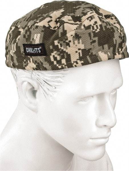 Ergodyne - Size Universal, Cooling Skull Cap - Polyester, Camouflage - Americas Industrial Supply