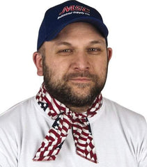 Ergodyne - Size Universal Cooling Headband - Terry Cloth, Blue, Red & White, Flag Pattern - Americas Industrial Supply
