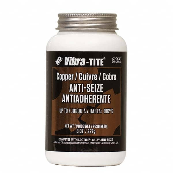 Vibra-Tite - 8 oz Jar, Copper Anti-Seize Lubricant, with Brush Cap - Americas Industrial Supply