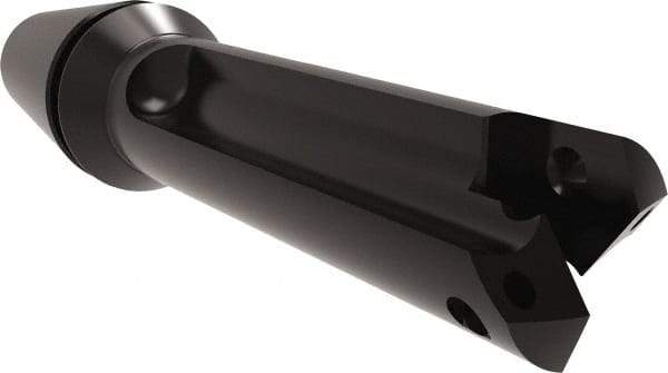 Allied Machine and Engineering - Series 0, 33/64 to 11/16" Diam, ER16 ER Collet, Straight Flute Spade Drill - 1-3/8" Max Depth, 1-57/64" Body Length, 3-5/64" OAL, Short Length, Through Coolant - Americas Industrial Supply