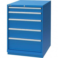 LISTA - 5 Drawer, 60 Compartment Bright Blue Steel Modular Storage Cabinet - Americas Industrial Supply