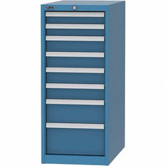 LISTA - 8 Drawer, 45 Compartment Bright Blue Steel Modular Storage Cabinet - Americas Industrial Supply