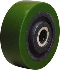 Hamilton - 4 Inch Diameter x 1-1/2 Inch Wide, Polyurethane on Cast Iron Caster Wheel - 675 Lb. Capacity, 1-5/8 Inch Hub Length, 3/4 Inch Axle Diameter, Straight Roller Bearing - Americas Industrial Supply