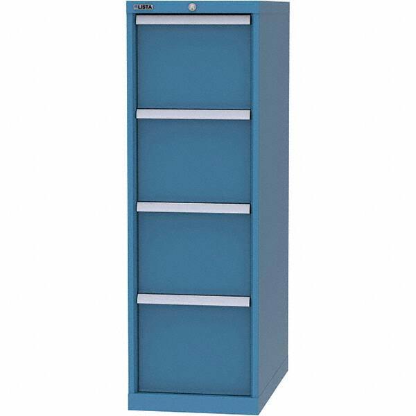 LISTA - 4 Drawer, 45 Compartment Bright Blue Steel Modular Storage Cabinet - Americas Industrial Supply