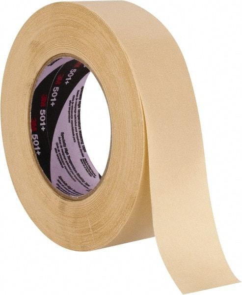 3M - 36mm Wide x 55 m Long Tan Paper Masking Tape - Series 501+, 7.3 mil Thick, 26 In/Lb Tensile Strength - Americas Industrial Supply