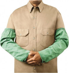 Steiner - Size Standard, Green Cotton Sleeve - 18" Long Sleeve, Elastic Top with Snap Wrist - Americas Industrial Supply