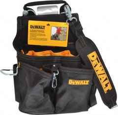 DeWALT - 14 Pocket Electrician's Holster - Ballistic Polyester, Black & Yellow, 12" Wide x 15" High - Americas Industrial Supply