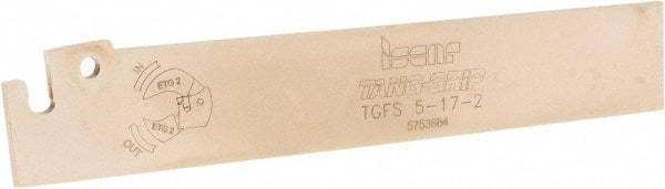Iscar - 0.685" Blade Height, 1.65mm Blade Width, 110mm OAL, Neutral Cut, Single End Indexable Cut-Off Blade - TGFS Blade, Tang-Grip Series - Americas Industrial Supply