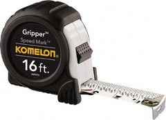 Komelon - 16' x 1" White Stainless Steel Blade Tape Measure - Exact Industrial Supply