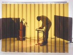 Singer Safety - 7' High x 4' Wide x 0.08mm Thick Vinyl Welding Strip Curtain - Bronze - Americas Industrial Supply